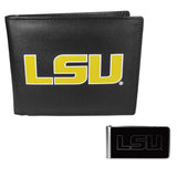 LSU Tigers Bi-fold Wallet & Black Money Clip - LSU Tigers - Flyclothing LLC
