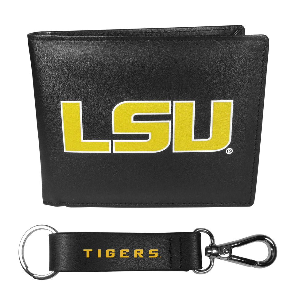 LSU Tigers Bi-fold Wallet & Strap Key Chain - LSU Tigers - Flyclothing LLC