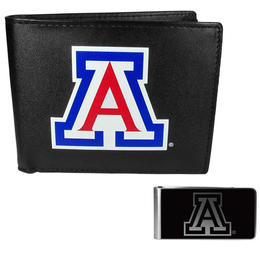 Arizona Wildcats Bi-fold Wallet & Black Money Clip - Arizona Wildcats - Flyclothing LLC