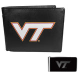 Virginia Tech Hokies Bi-fold Wallet & Black Money Clip - Virginia Tech Hokies - Flyclothing LLC