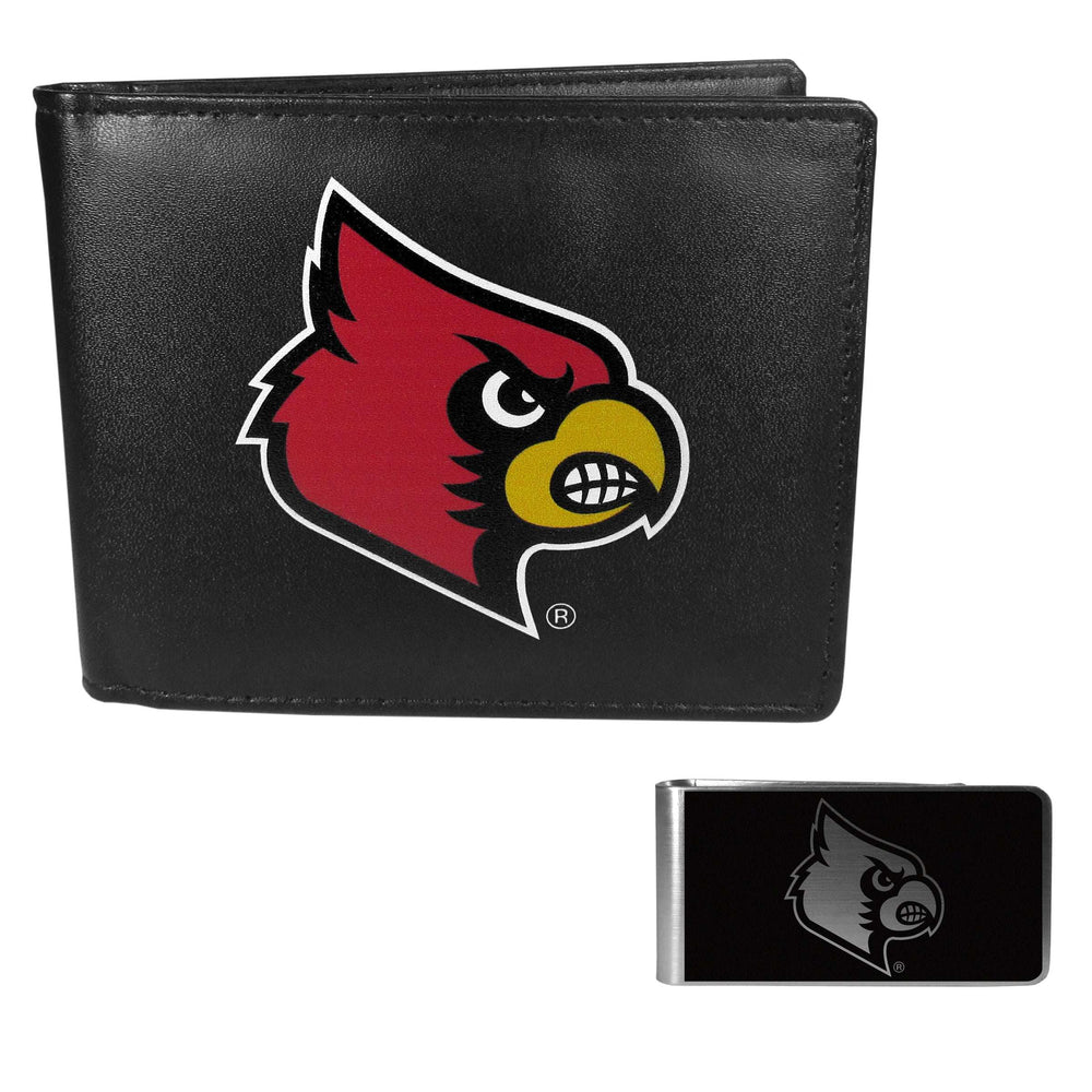 Louisville Cardinals Bi-fold Wallet & Black Money Clip - Louisville Cardinals - Flyclothing LLC