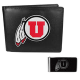 Utah Utes Bi-fold Wallet & Black Money Clip - Utah Utes - Flyclothing LLC