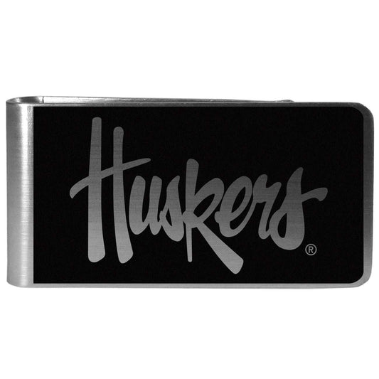 Nebraska Cornhuskers Black and Steel Money Clip - Nebraska Cornhuskers - Flyclothing LLC