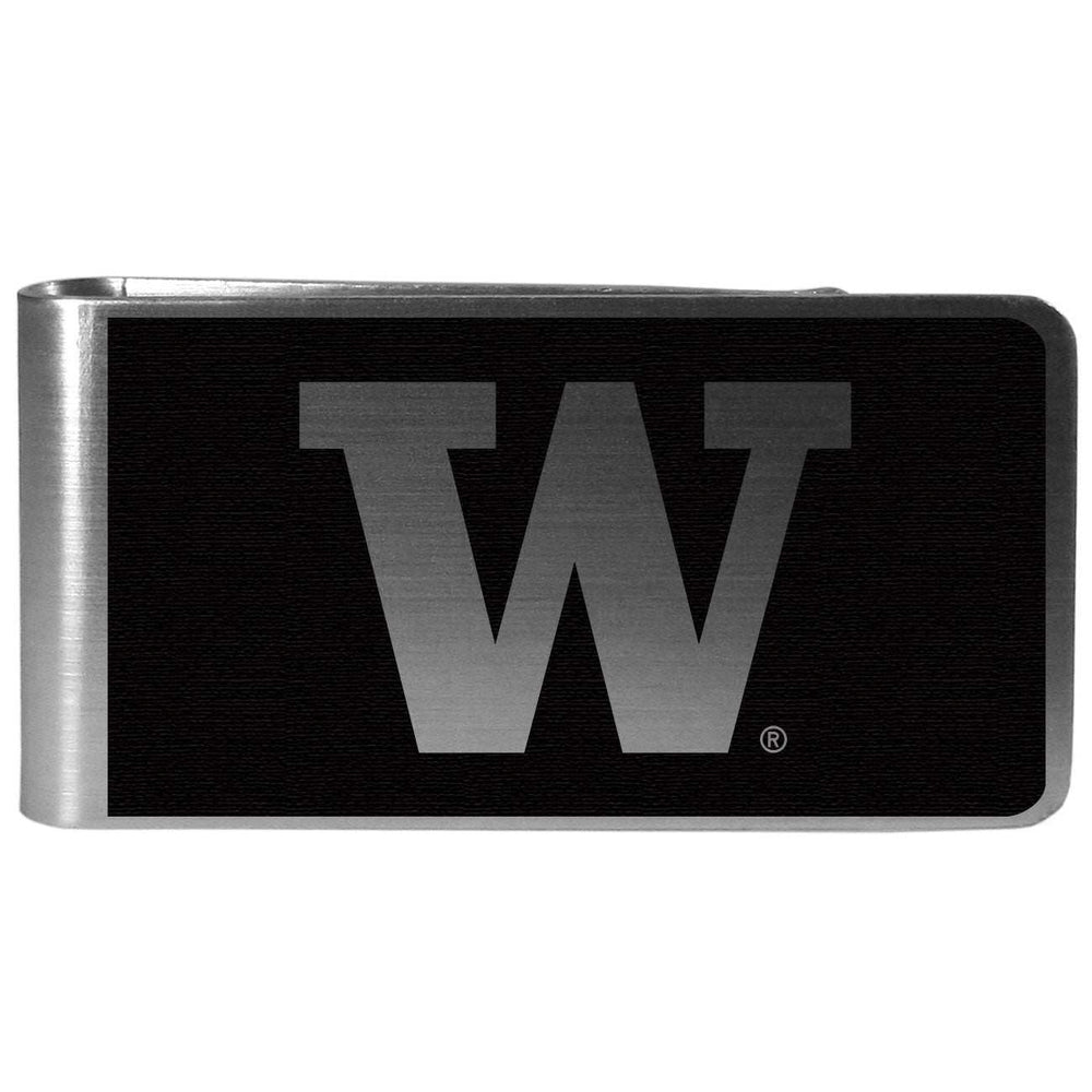 Washington Huskies Black and Steel Money Clip - Washington Huskies - Flyclothing LLC