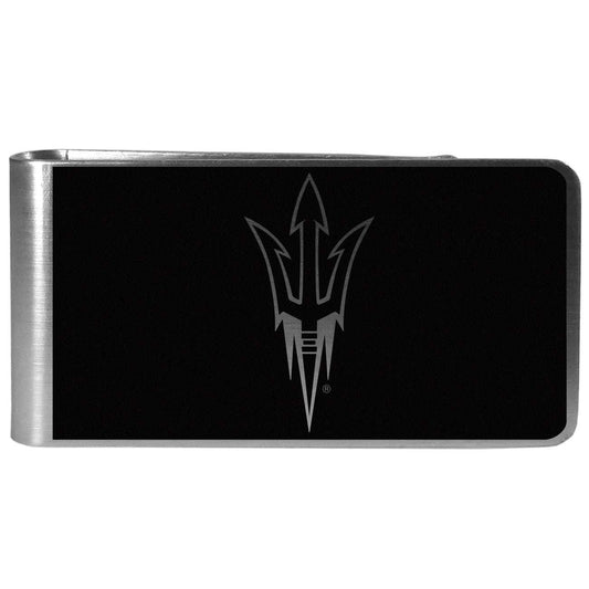 Arizona St. Sun Devils Black and Steel Money Clip - Arizona St. Sun Devils - Flyclothing LLC
