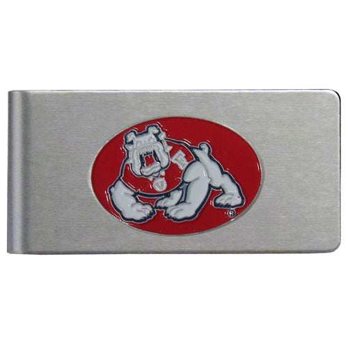 Fresno St. Bulldogs Brushed Metal Money Clip - Fresno St. Bulldogs - Flyclothing LLC