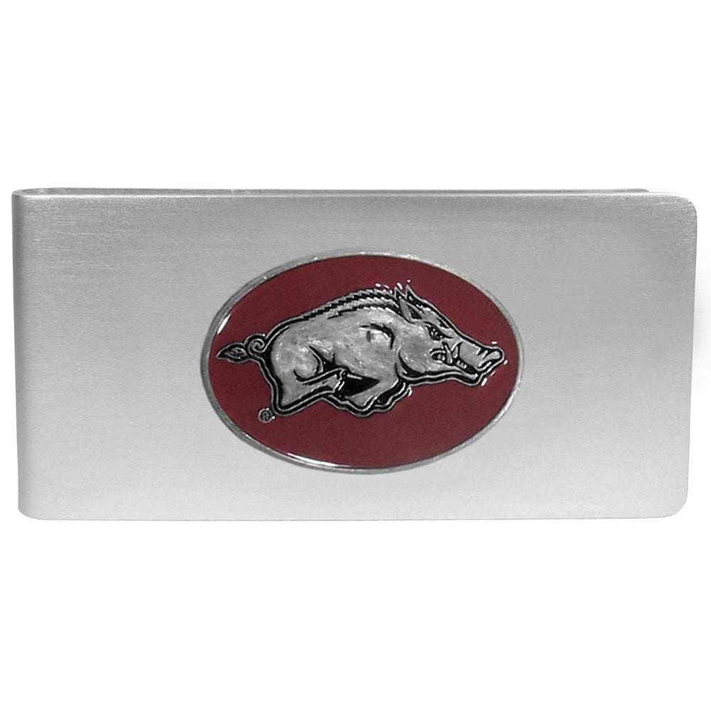Arkansas Razorbacks Brushed Metal Money Clip - Arkansas Razorbacks - Flyclothing LLC