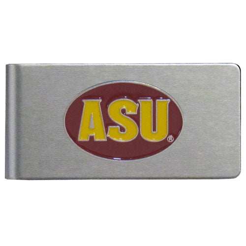 Arizona St. Sun Devils Brushed Metal Money Clip - Arizona St. Sun Devils - Flyclothing LLC