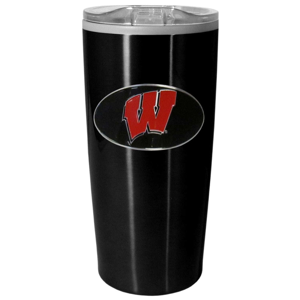 Wisconsin Badgers Black Travel Mug - Wisconsin Badgers - Flyclothing LLC