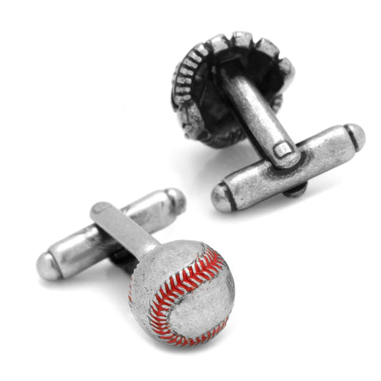 Baseball and Glove Antique Silver Cufflinks - Cufflinks.com - Flyclothing LLC
