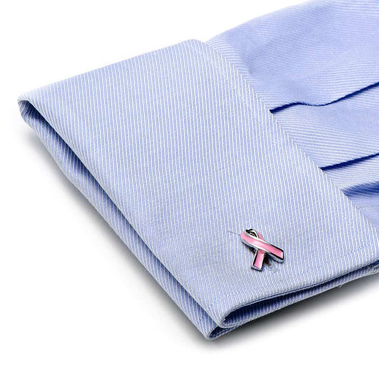 Pink Ribbon Breast Cancer Awareness Cufflinks - Cufflinks.com - Flyclothing LLC