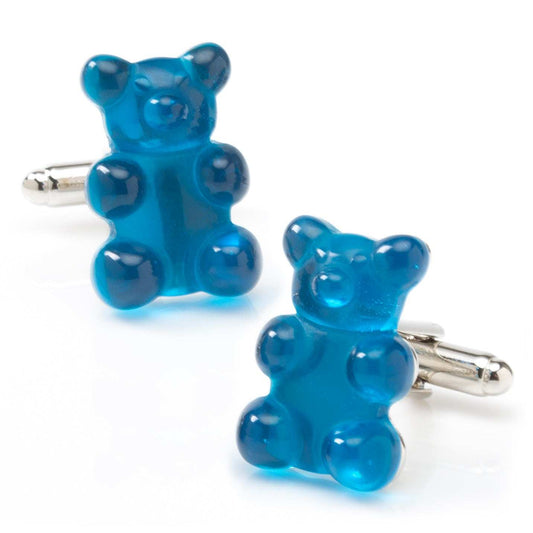 Blue Gummy Bear Cufflinks - Cufflinks.com - Flyclothing LLC