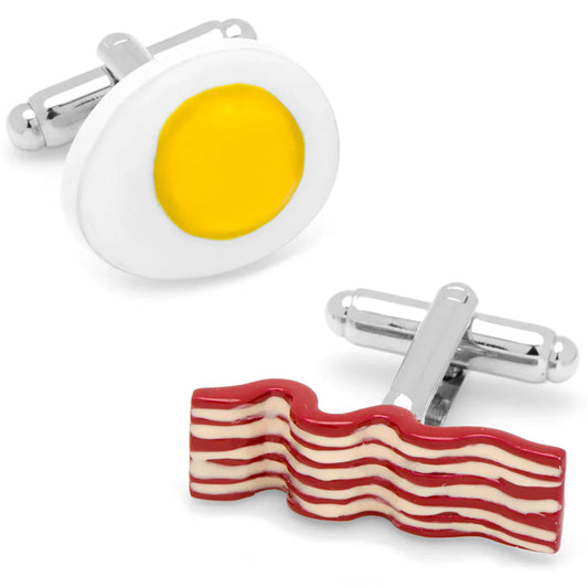 Bacon and Eggs Breakfast Cufflinks - Cufflinks.com - Flyclothing LLC