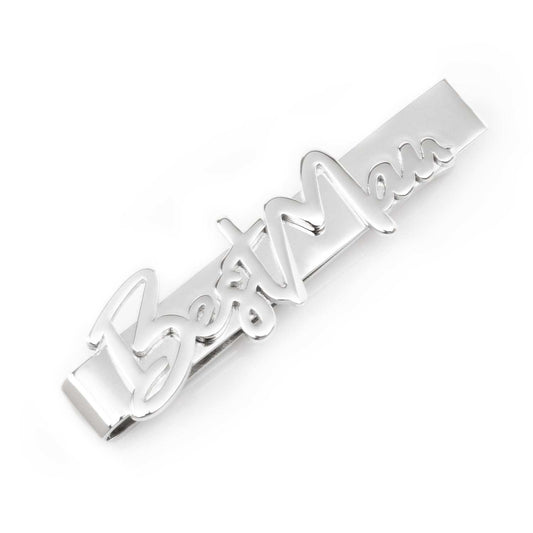 Best Man Silver Tie Bar - Cufflinks.com - Flyclothing LLC