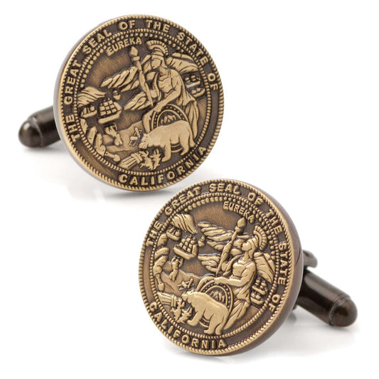 California Seal Embossed Cufflink - Cufflinks.com - Flyclothing LLC