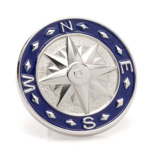Blue Compass Lapel Pin - Cufflinks.com - Flyclothing LLC