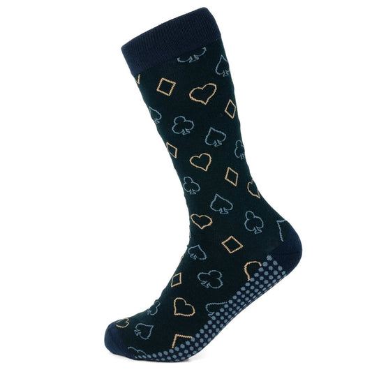 Card Suits Casino Blue Men's Socks - Cufflinks.com - Flyclothing LLC
