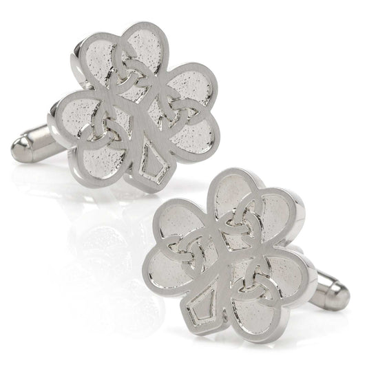 Celtic Knot Shamrock Cufflinks - Cufflinks.com - Flyclothing LLC