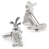 Plated Golf Bag Cufflinks - Cufflinks.com - Flyclothing LLC