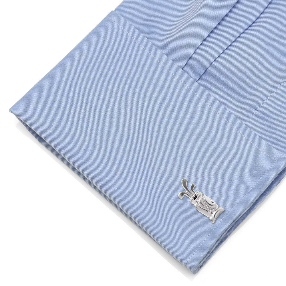 Plated Golf Bag Cufflinks - Cufflinks.com - Flyclothing LLC