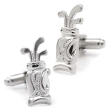 Plated Golf Bag Cufflinks - Cufflinks.com - Flyclothing LLC