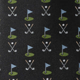 Golf Course Black Silk Men's Tie - Cufflinks.com - Flyclothing LLC