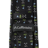 Golf Course Black Silk Men's Tie - Cufflinks.com - Flyclothing LLC