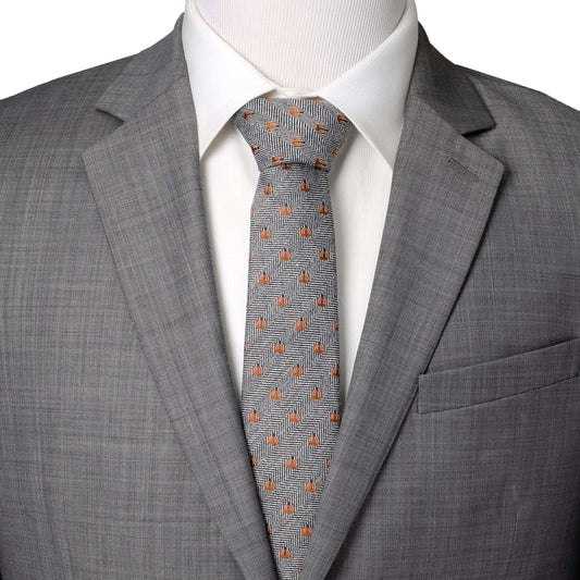 Holiday Pumpkin Herringbone Tie - Cufflinks.com - Flyclothing LLC