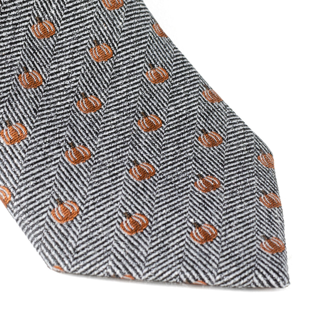 Holiday Pumpkin Herringbone Tie - Cufflinks.com - Flyclothing LLC