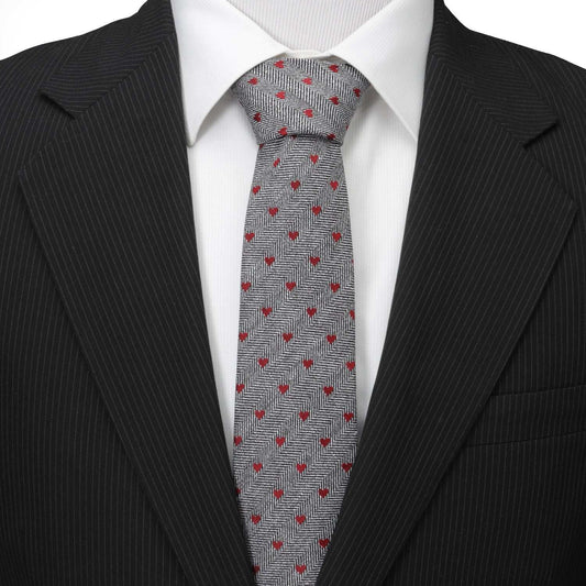 Herringbone Heart Men's Tie - Cufflinks.com - Flyclothing LLC