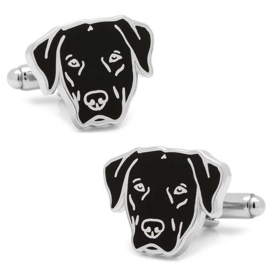 Black Labrador Cufflinks - Cufflinks.com - Flyclothing LLC