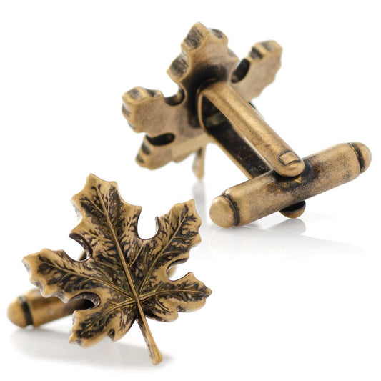 Maple Leaf 3D Cufflinks - Cufflinks.com - Flyclothing LLC