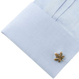 Maple Leaf 3D Cufflinks - Cufflinks.com - Flyclothing LLC