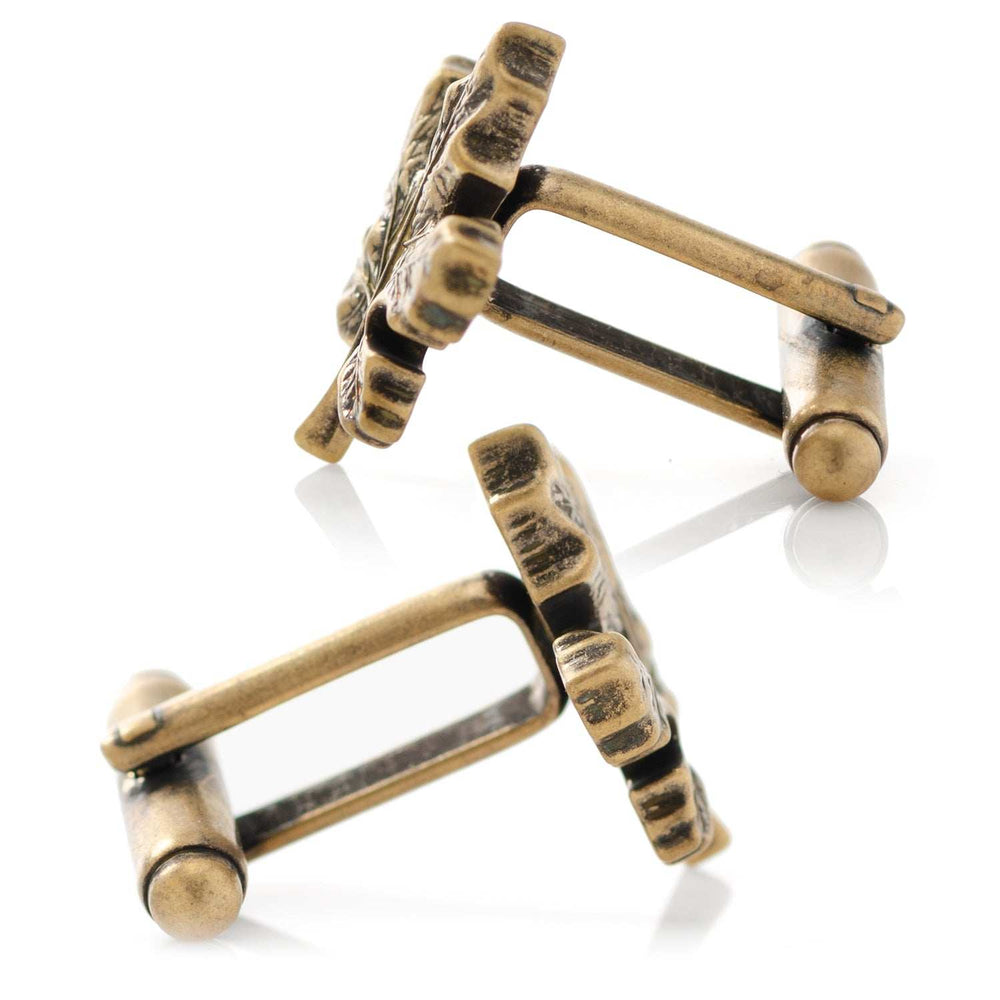 Maple Leaf 3D Cufflinks - Cufflinks.com - Flyclothing LLC