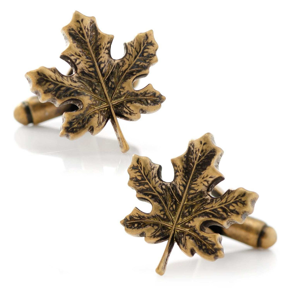 Maple Leaf 3D Cufflinks - Cufflinks.com - Flyclothing LLC