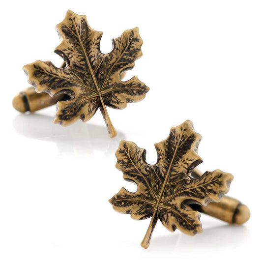 Maple Leaf 3D Cufflinks - Cufflinks.com - Flyclothing LLC
