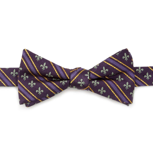 Mardi Gras Stripe Bow Tie - Cufflinks.com - Flyclothing LLC