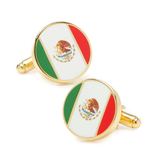 Mexico Flag Cufflinks - Cufflinks.com - Flyclothing LLC