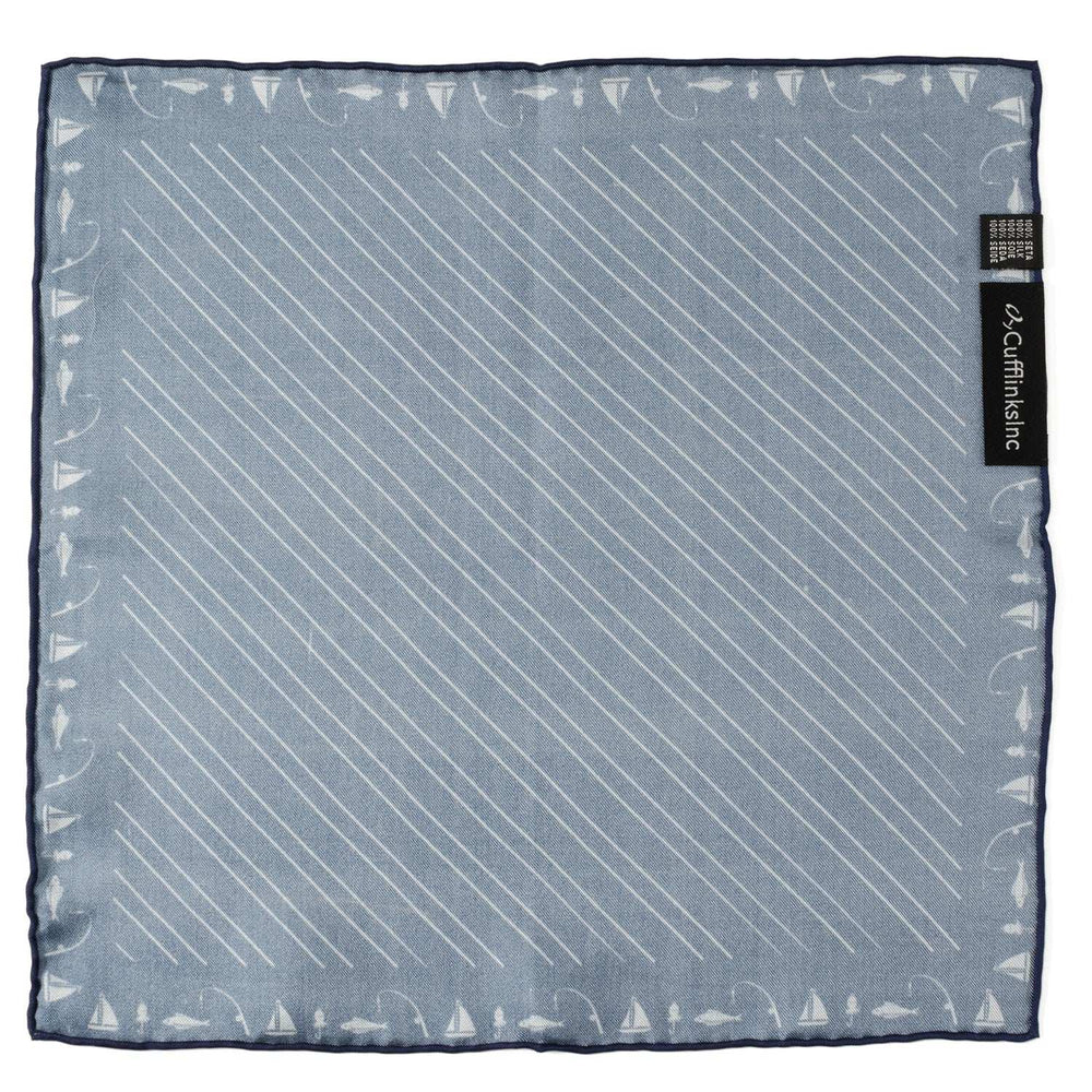 Nautical Blue Pocket Square - Cufflinks.com - Flyclothing LLC