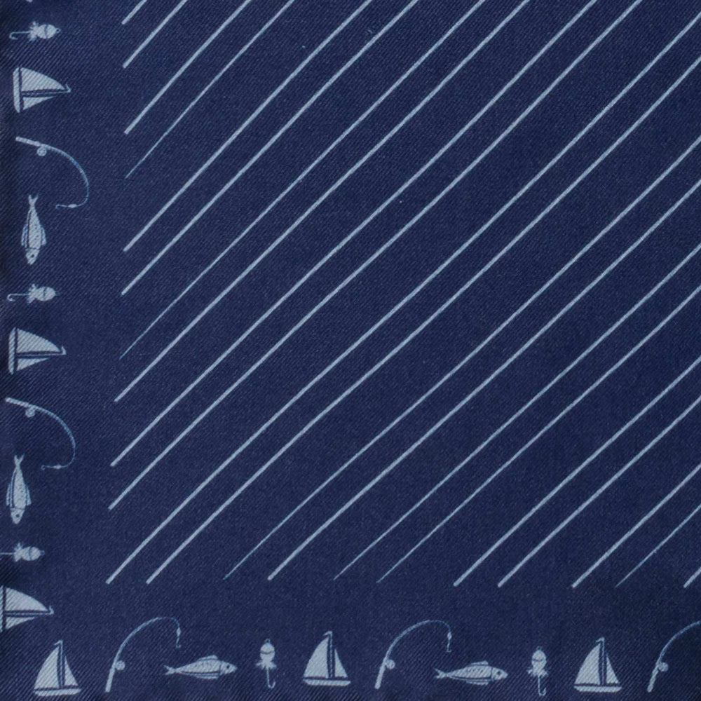 Nautical Blue Pocket Square - Cufflinks.com - Flyclothing LLC
