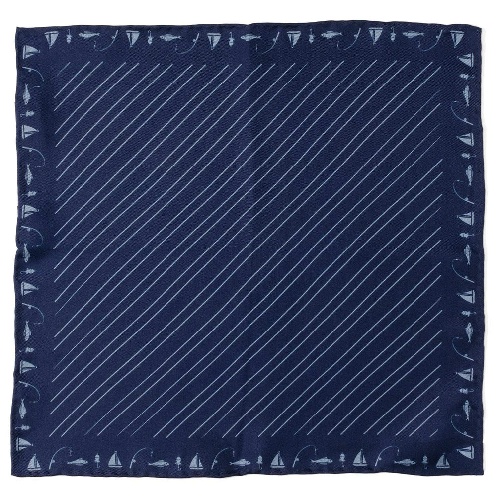 Nautical Blue Pocket Square - Cufflinks.com - Flyclothing LLC