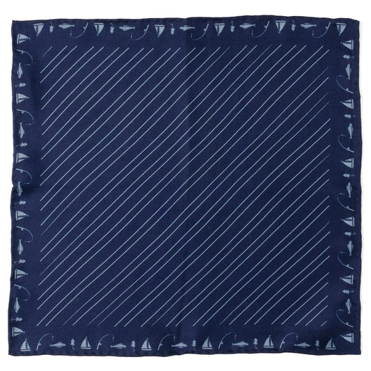 Nautical Blue Pocket Square - Cufflinks.com - Flyclothing LLC