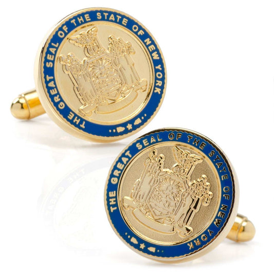 New York State Seal Cufflinks - Cufflinks.com - Flyclothing LLC