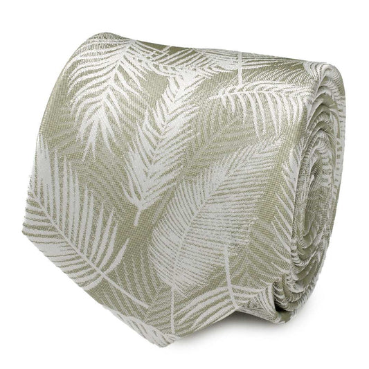Palm Leaf Light Sage Tie - Cufflinks.com - Flyclothing LLC