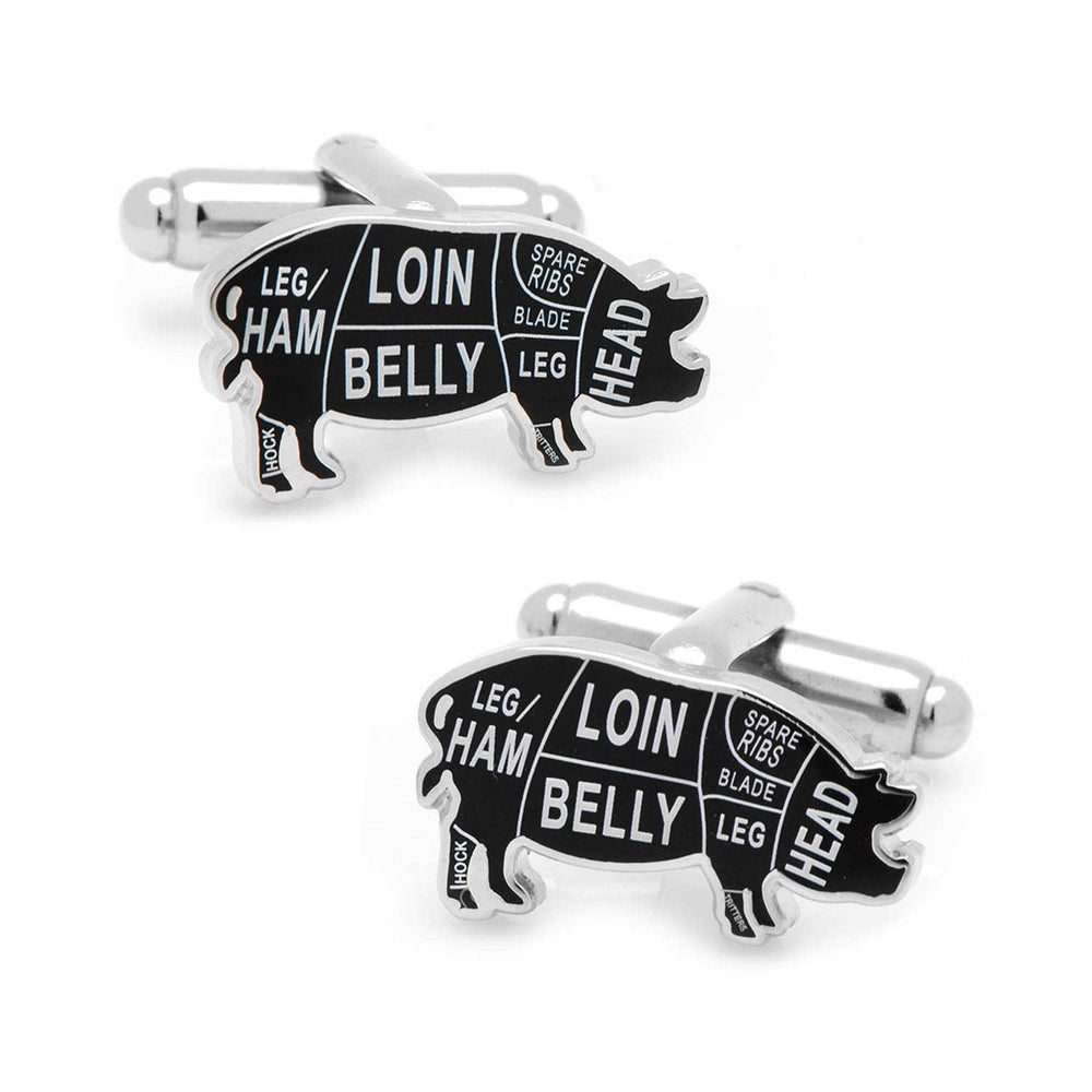 Pork Butcher Cuts Cufflinks - Cufflinks.com - Flyclothing LLC