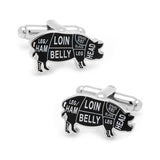 Pork Butcher Cuts Cufflinks - Cufflinks.com - Flyclothing LLC
