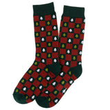 Christmas Tree Red Green Checkered Men's Socks - Cufflinks.com - Flyclothing LLC