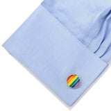 Rainbow Stripe Cufflinks - Cufflinks.com - Flyclothing LLC