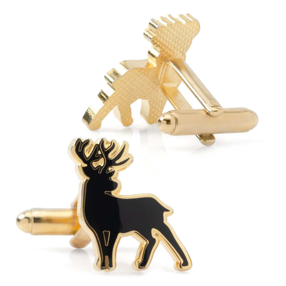 Stag Deer Gold Cufflinks - Cufflinks.com - Flyclothing LLC