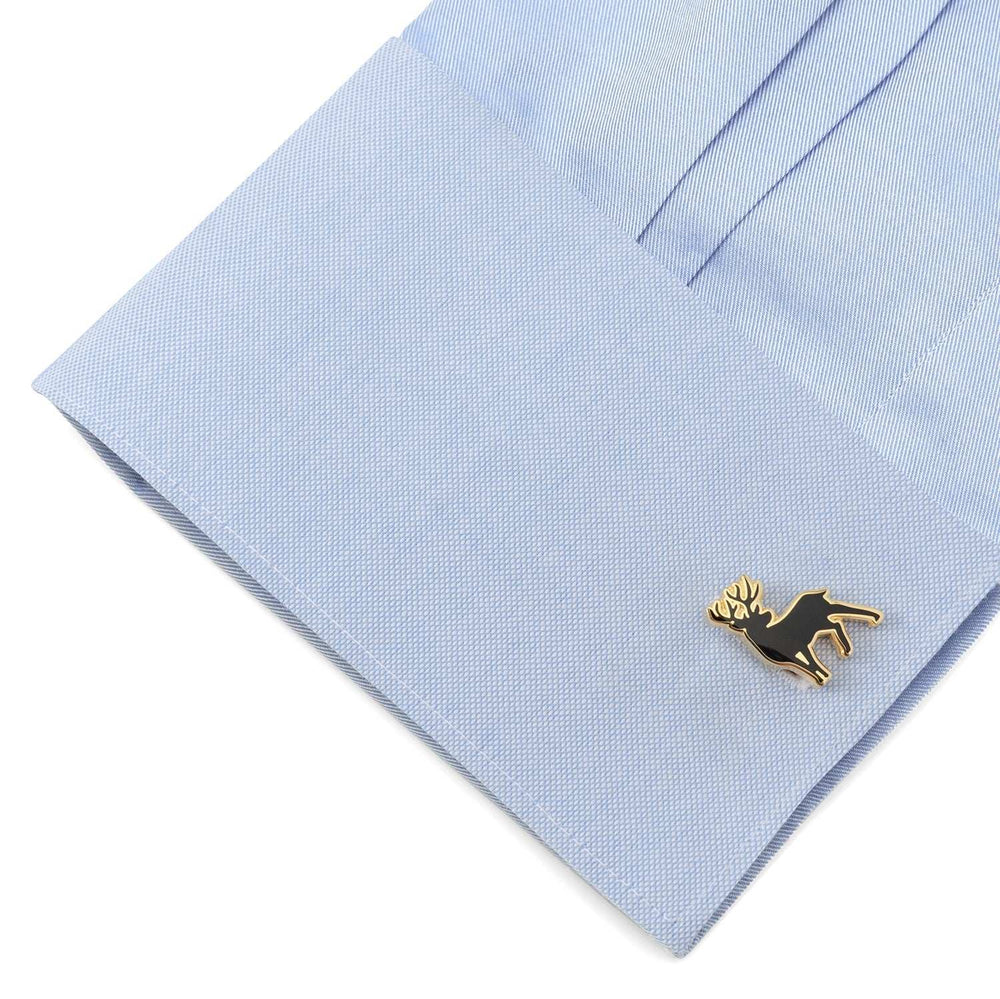 Stag Deer Gold Cufflinks - Cufflinks.com - Flyclothing LLC